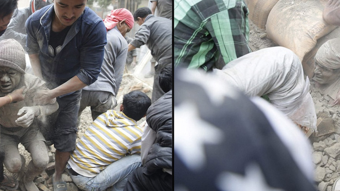 Εικόνες βιβλικής καταστροφής στο Νεπάλ: Πάνω από 1.500 οι νεκροί