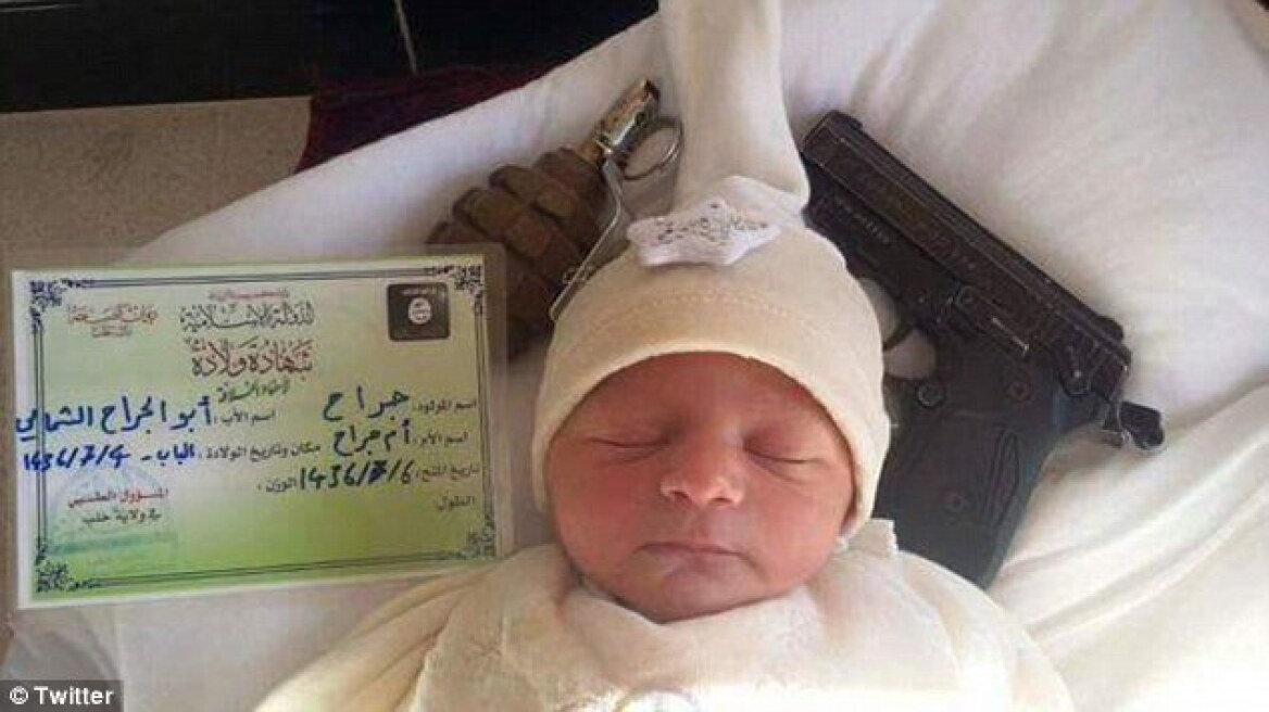 Αρρωστημένη προπαγάνδα του Ισλαμικού Κράτους με φωτογραφία νεογέννητου