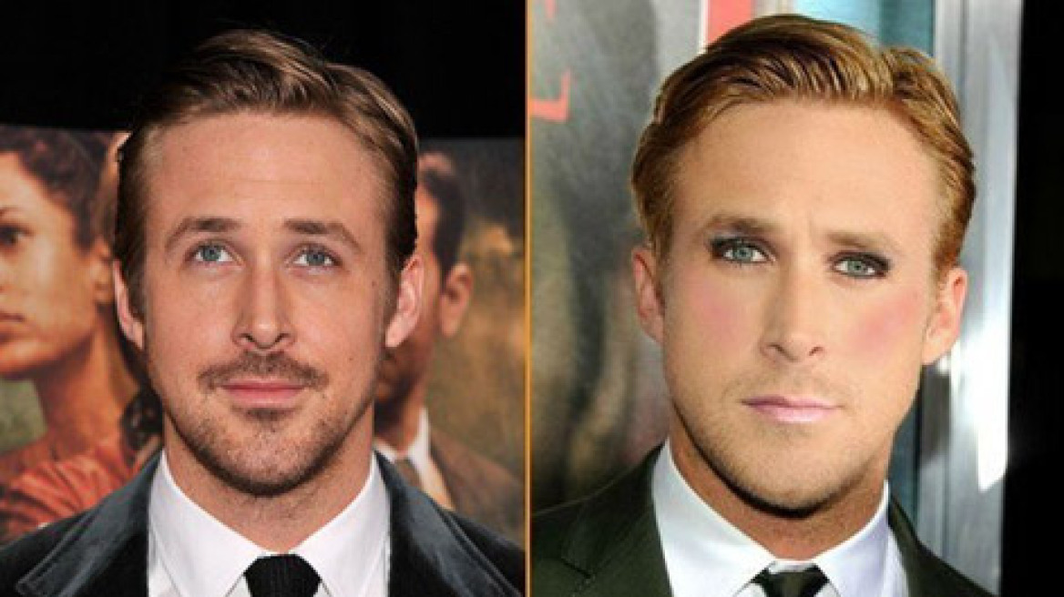 Αν οι άντρες του Χόλιγουντ φορούσαν make up...