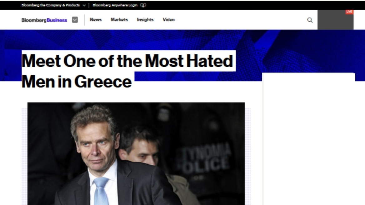 Bloomberg: Πολ Τόμσεν, ο πιο μισητός άνθρωπος στην Ελλάδα