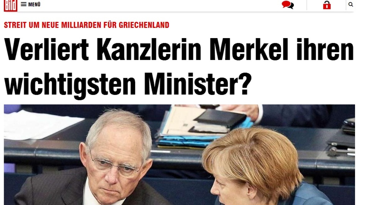 Bild: «Θα χάσει η Μέρκελ τον σημαντικότερο υπουργό της»;