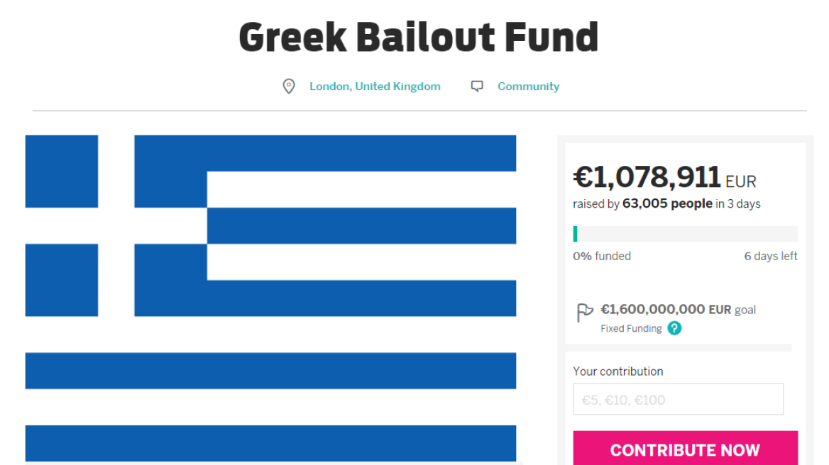 Ξεπέρασε το 1 εκατ. ευρώ σε δωρεές το Fund που θα σβήσει το χρέος της Ελλάδας