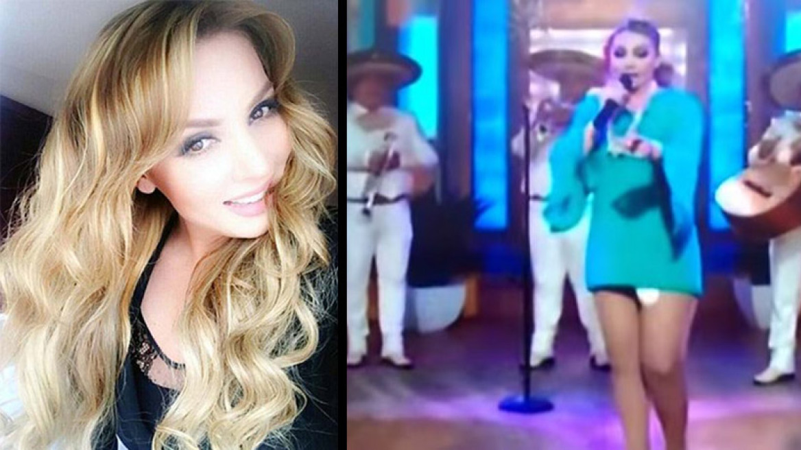 Βίντεο: Έπεσε η σερβιέτα γνωστής τραγουδίστριας on air 