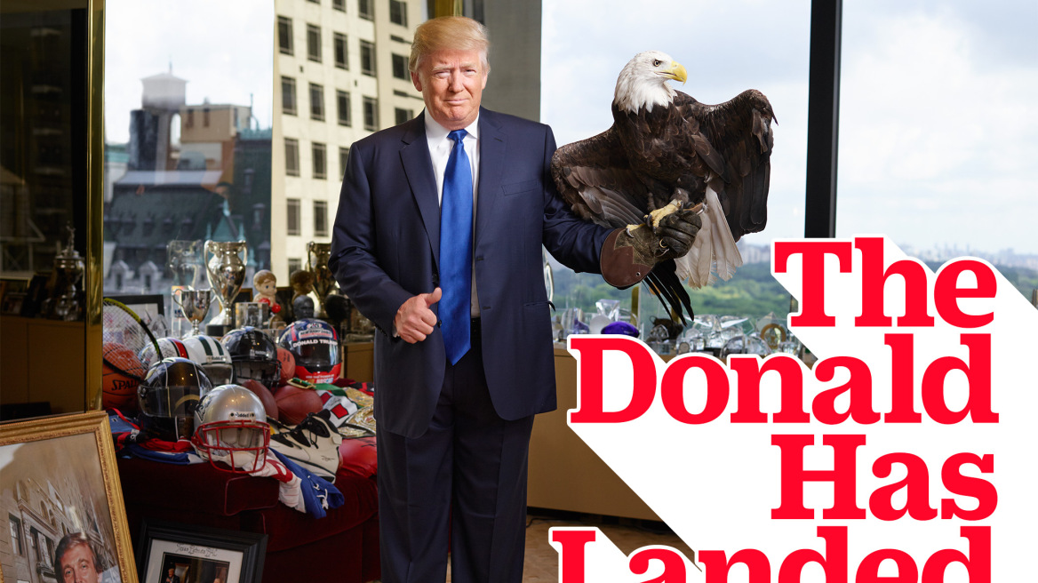 Ντόναλντ Τραμπ: Εξώφυλλο στο TIME παρέα με έναν... αετό!