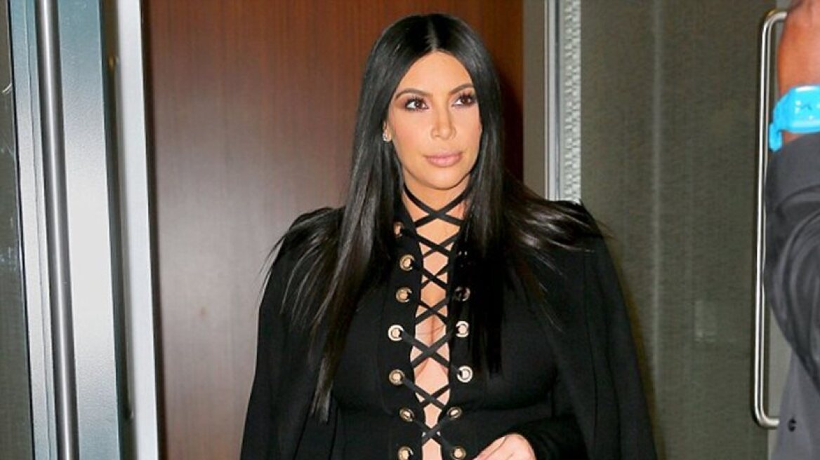 Pregnant Kim Kardashian shocks in a very daring dress