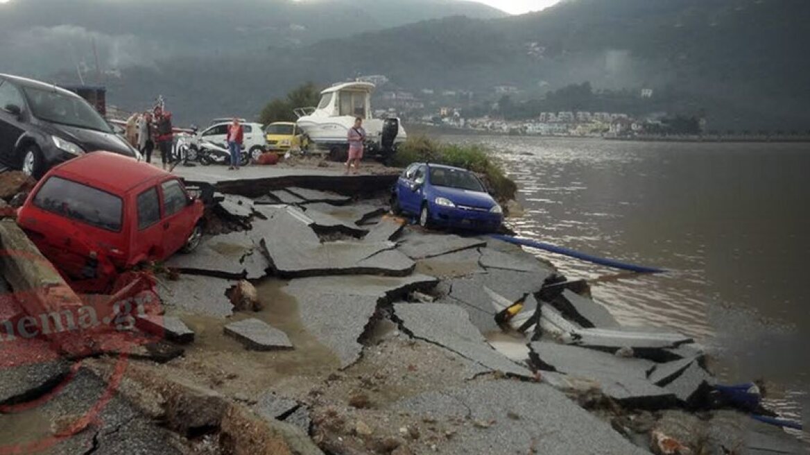 Skopelos smashed by massive storm, flooding (Watch vid)