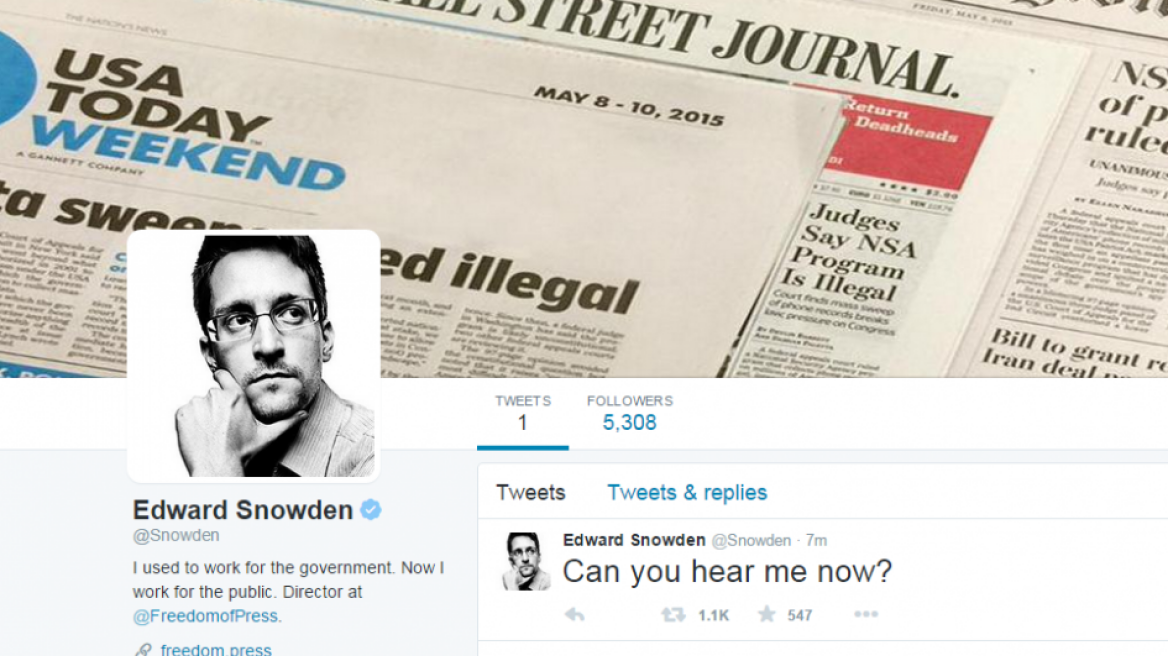 Ο Σνόουντεν «τρολλάρει» τους Αμερικανούς: Έφτιαξε Twitter και «ακολουθεί» την NSA!