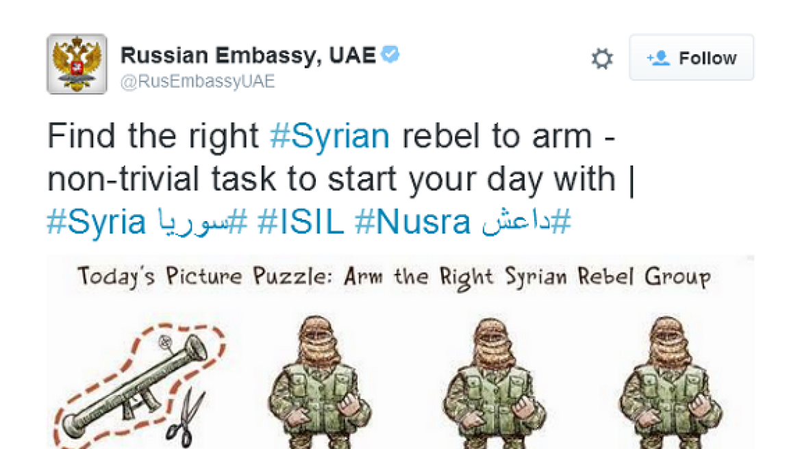Η Ρωσία δικαιολογεί με γελοιογραφία τις... λάθος επιδρομές στη Συρία