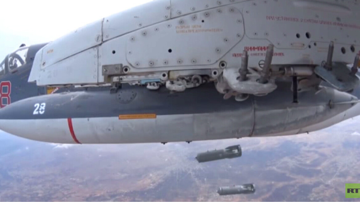 Βίντεο: Δείτε ρωσικό αεροσκάφος να απογειώνεται και να βομβαρδίζει στόχους στη Συρία