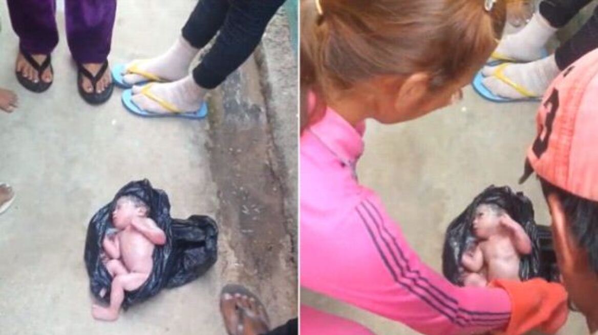 Φρίκη: Παράτησαν νεογέννητο βρέφος σε σακούλα σκουπιδιών στην άκρη του δρόμου