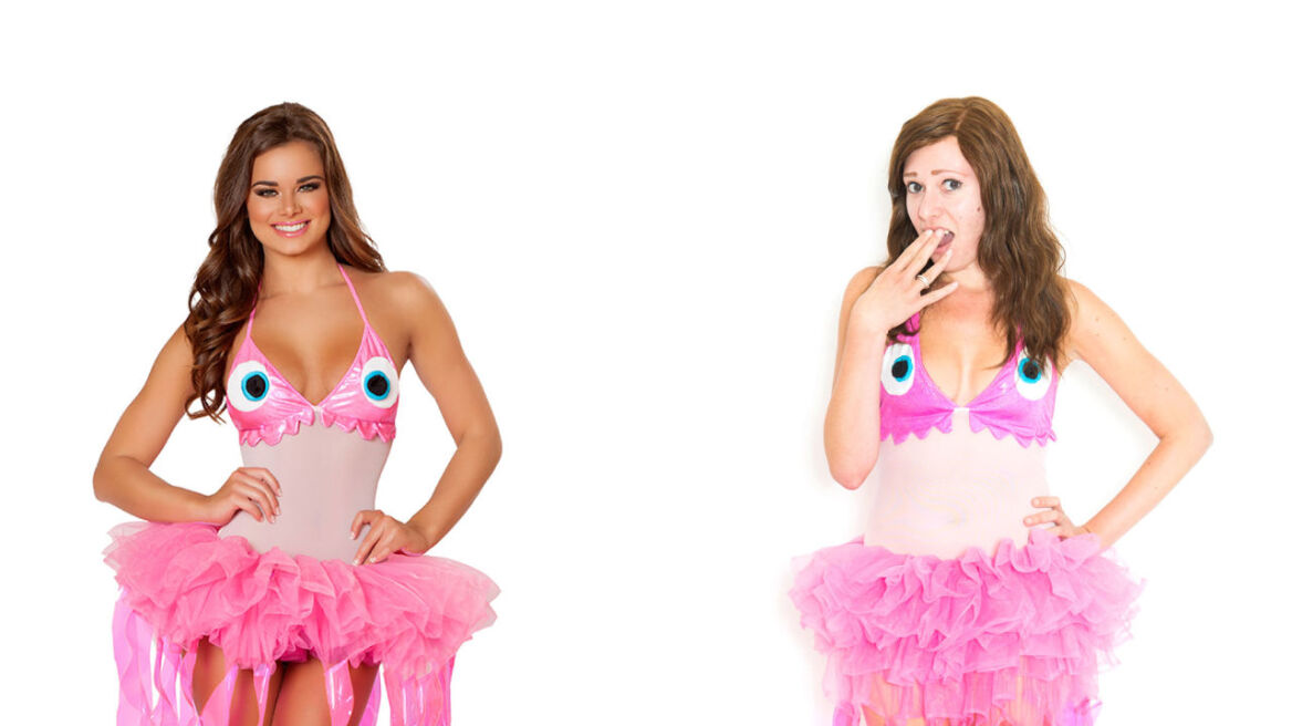 Halloween costumes on models and "real women". Can you spot the difference? (pics)