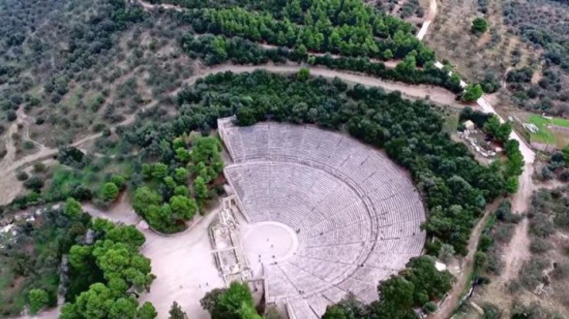 Flying over Ancient Epidaurus is simply awe-inspiring (vid)