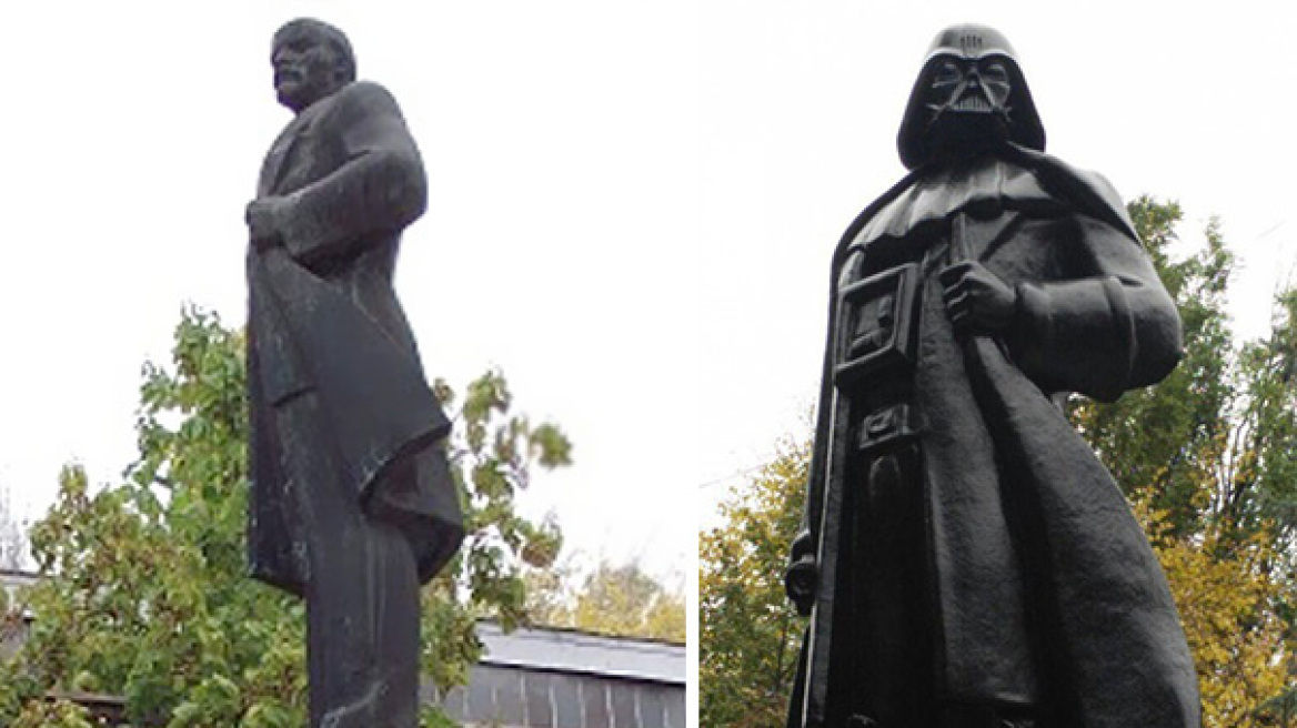 Ουκρανία: Μετέτρεψαν άγαλμα του Λένιν σε... Νταρθ Βέιντερ