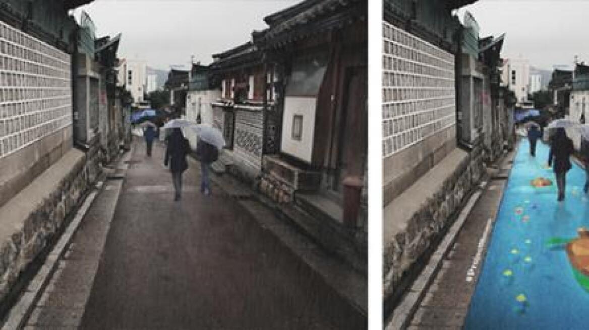 Φωτογραφίες: Δείτε τους δρόμους που αποκτούν χρώμα όταν βρέχει