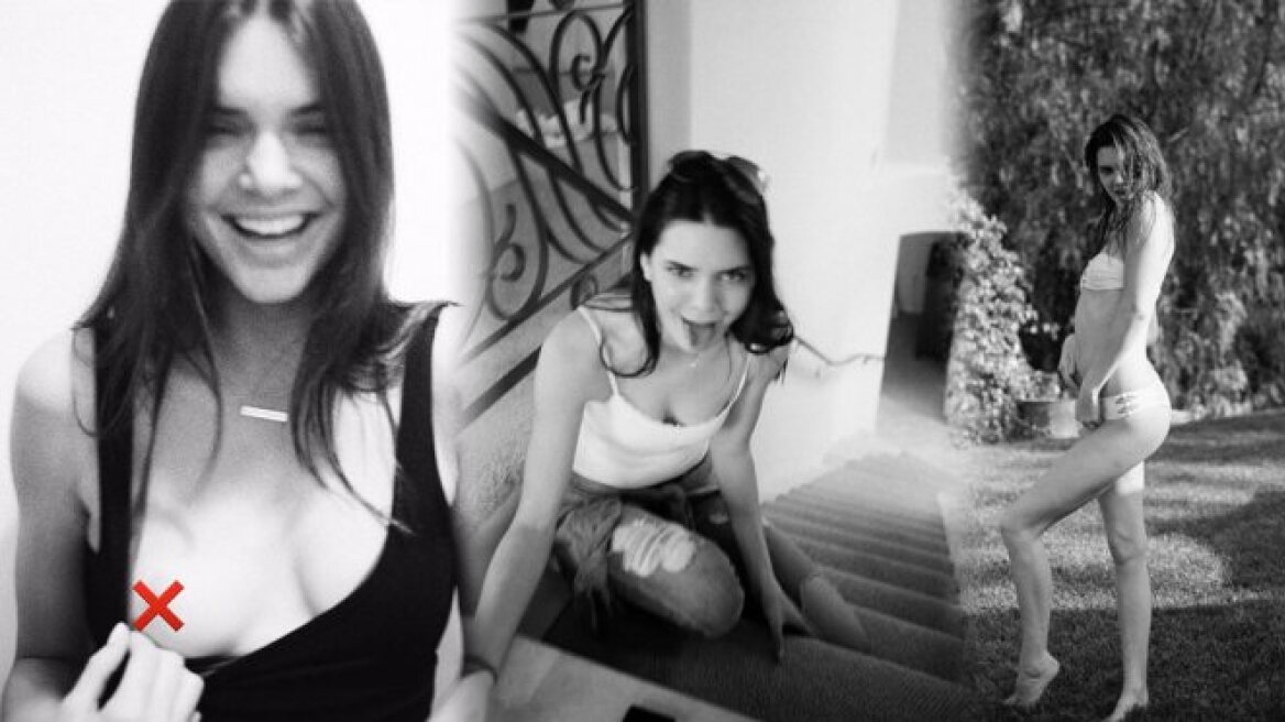H Kendall Jenner μας δείχνει το στήθος της και μας βγάζει γλώσσα 
