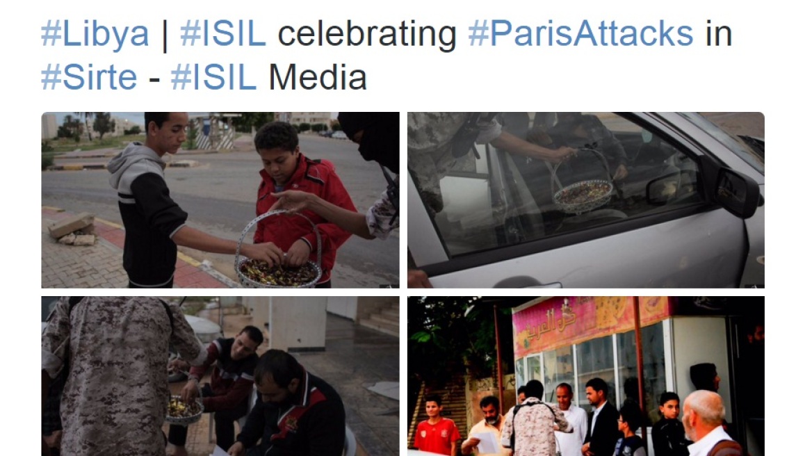 Φωτογραφίες σοκ! Οι τζιχαντιστές μοιράζουν γλυκά για να γιορτάσουν το αιματοκύλισμα στο Παρίσι 