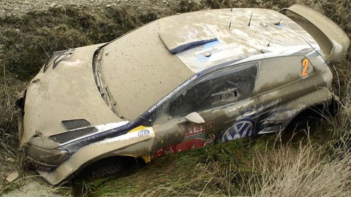 Το VW Polo R που... πνίγηκε στη λάσπη (φωτογραφίες)