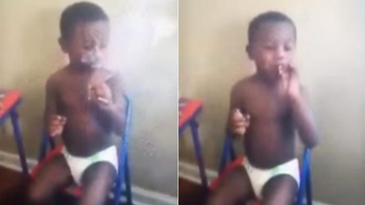 Βίντεο που σοκάρει: Νήπιο καπνίζει μαριχουάνα με την καθοδήγηση ενήλικα άνδρα