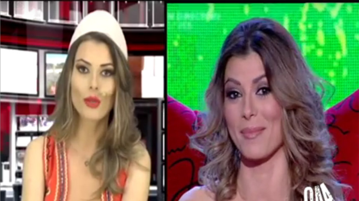ΌΛΑ Πρώτη Φορά: Η τόπλες παρουσιάστρια της Αλβανίας στο πλατό της εκπομπής 