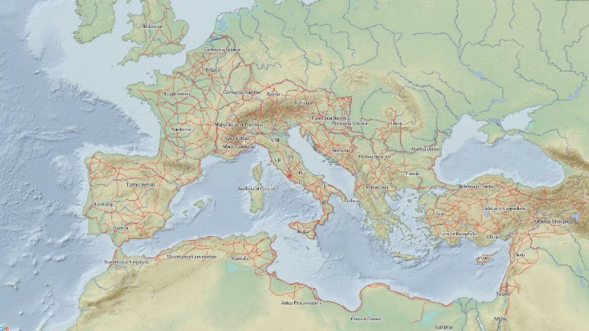 Περιηγήσου στο... google maps της Ρωμαϊκής Αυτοκρατορίας