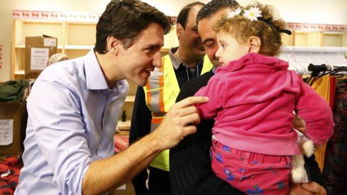 Θερμή υποδοχή για τους πρόσφυγες από τον Καναδό πρωθυπουργό Τζαστίν Τριντό
