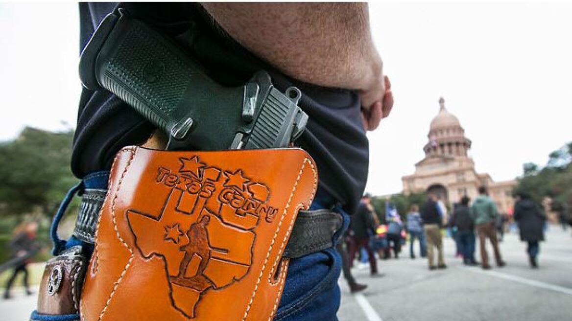 ΗΠΑ: Το Τέξας επιτρέπει σε 1 εκατομμύριο κατοίκους την φανερή οπλοφορία