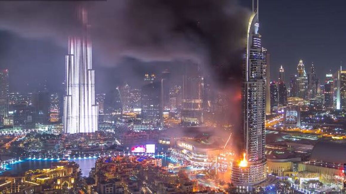 Απίστευτο βίντεο από την φωτιά στο ξενοδοχείο του Ντουμπάι