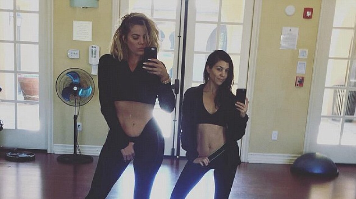 Khloé και Kourtney Kardashian: Selfie στο γυμναστήριο 
