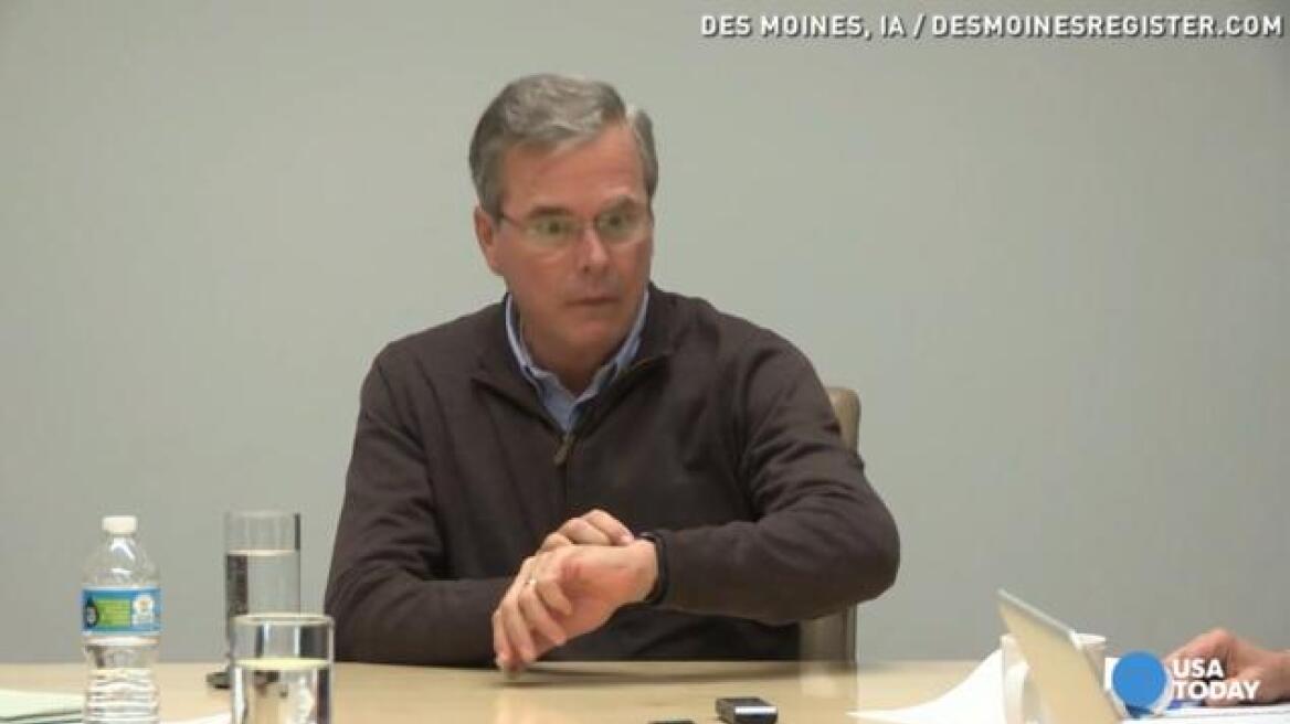 Βίντεο: Το Apple Watch του Τζεμπ Μπους «μιλάει» και εκείνος τα χάνει 