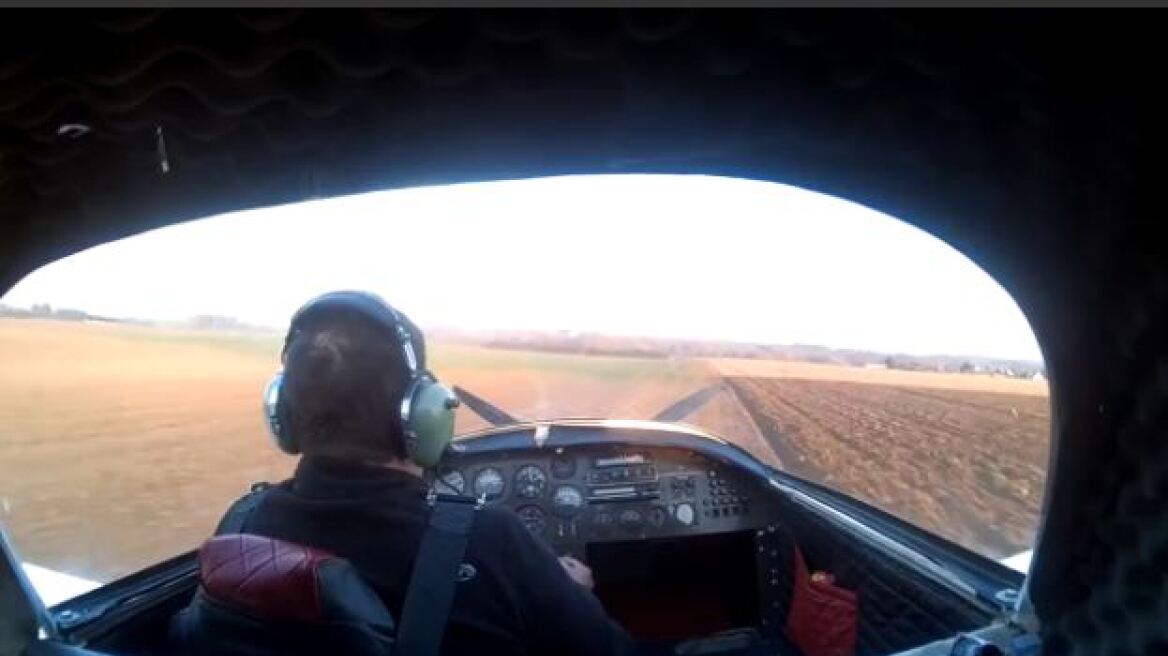 Βίντεο σοκ: H κάμερα καταγράφει την αναγκαστική προσγείωση μικρού αεροπλάνου