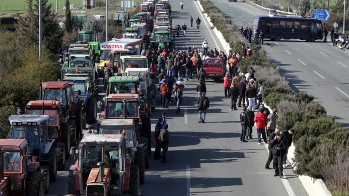 Farmers are ready for their protest rally in Athens