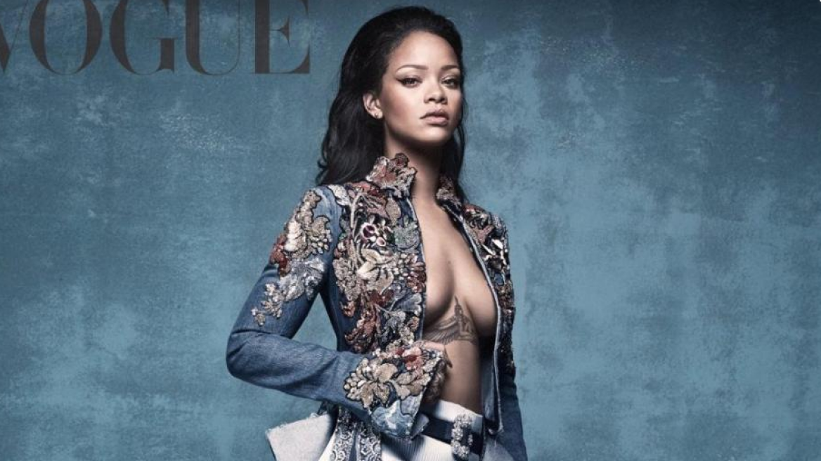 Rihanna: Ποζάρει τόπλες στη Vogue με τις... «επικίνδυνες» μπότες της