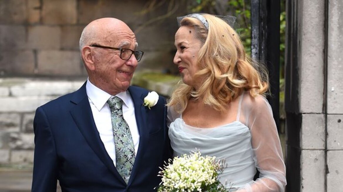 Δείτε φωτογραφίες από τον γάμο του Ρούπερτ Μέρντοχ και της Τζέρι Χολ στο Λονδίνο