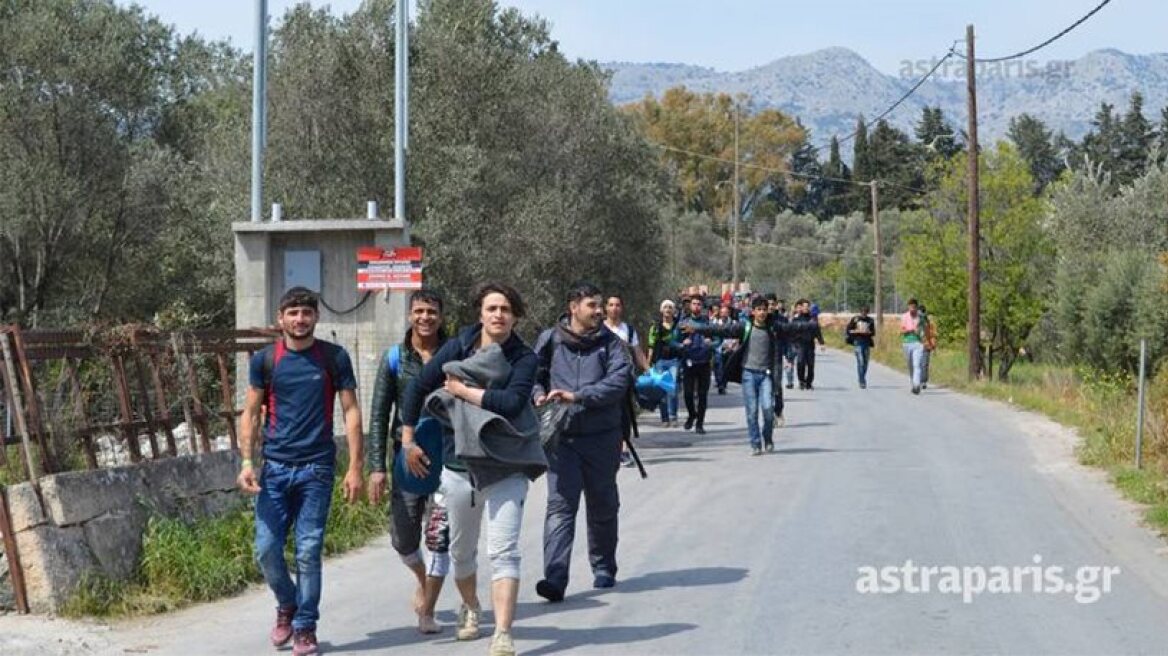 Two taken to hospital after riots break out at Chios refugee hotspot