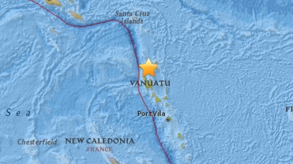 Σεισμός 7,2 Ρίχτερ στο αρχιπέλαγος Βανουάτου