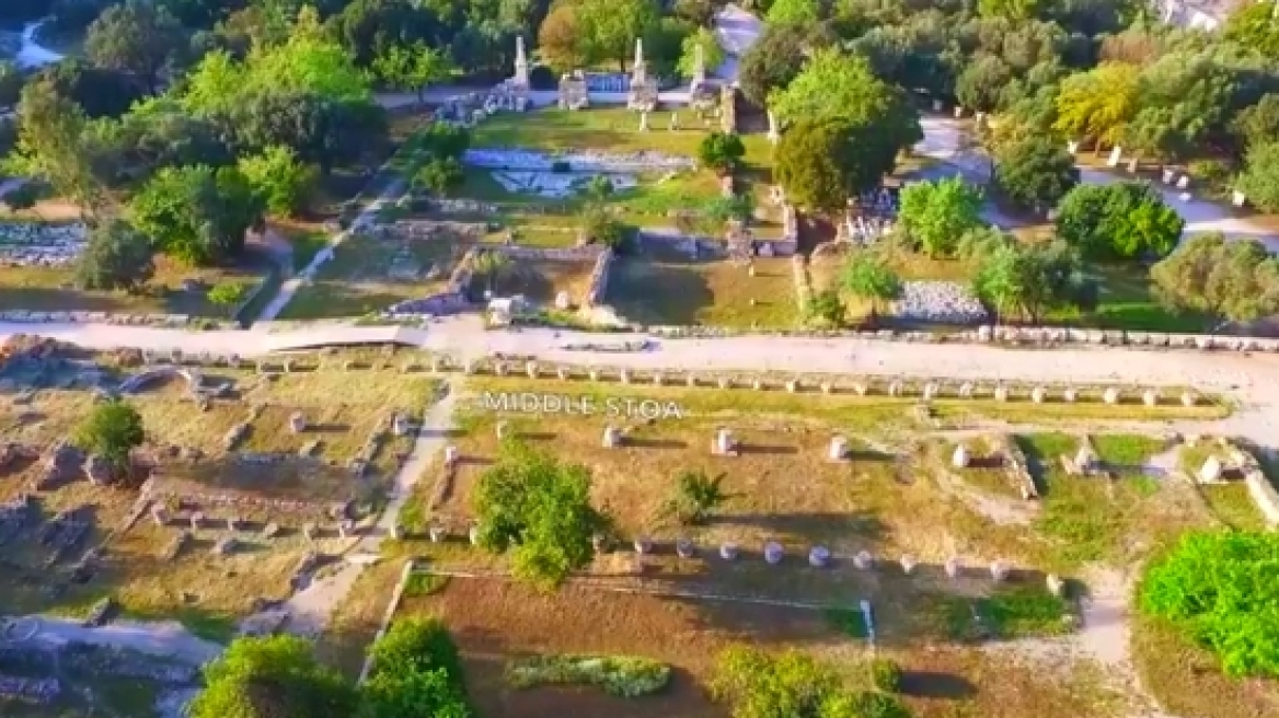 Βίντεο: Πτήση με drone πάνω από την Αρχαία αγορά της Αθήνας 