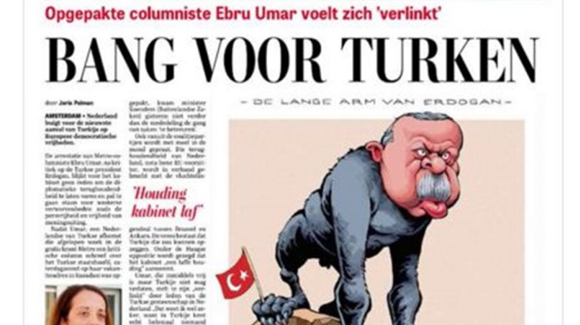 Dutch newspaper depicts Erdogan as an ape! (photo)