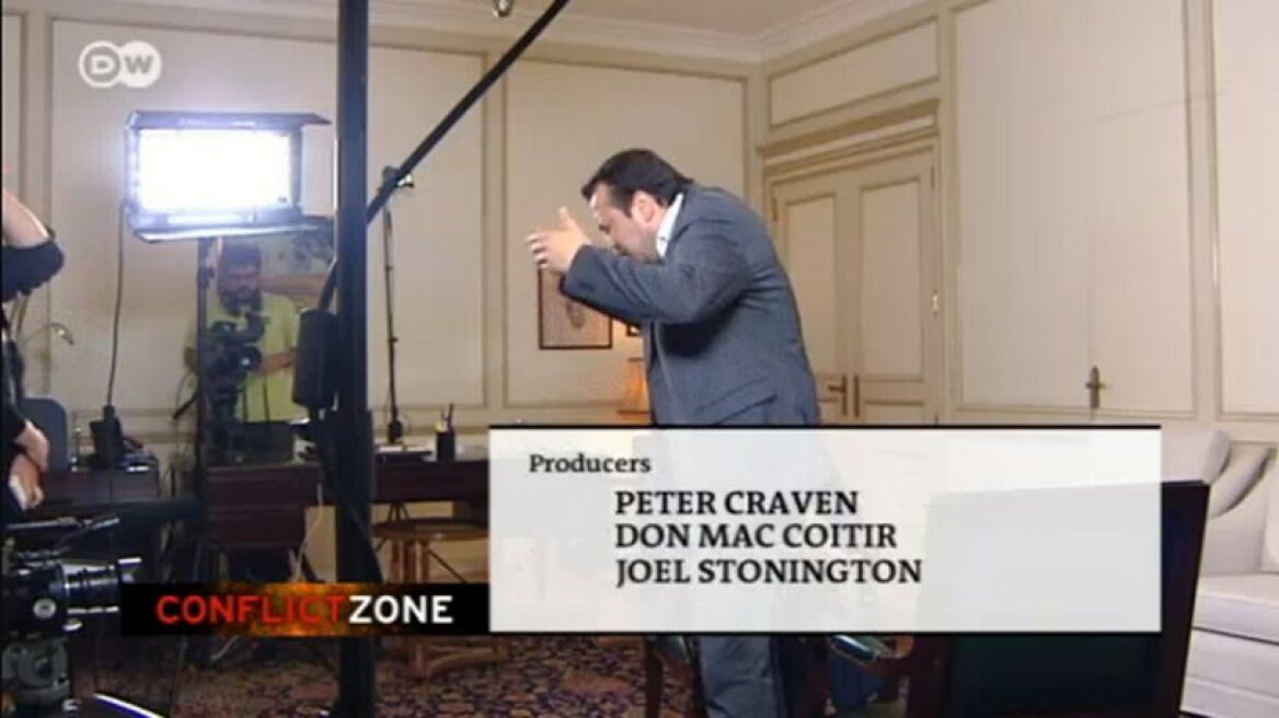 Frustrated Greek Minister Pappas stops interview twice with German TV (video)
