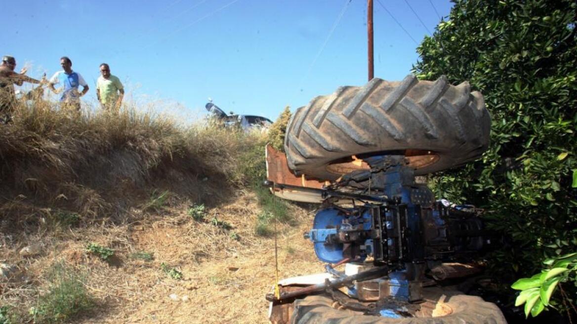 Ηράκλειο: Νεκρός αγρότης που καταπλακώθηκε από το τρακτέρ του