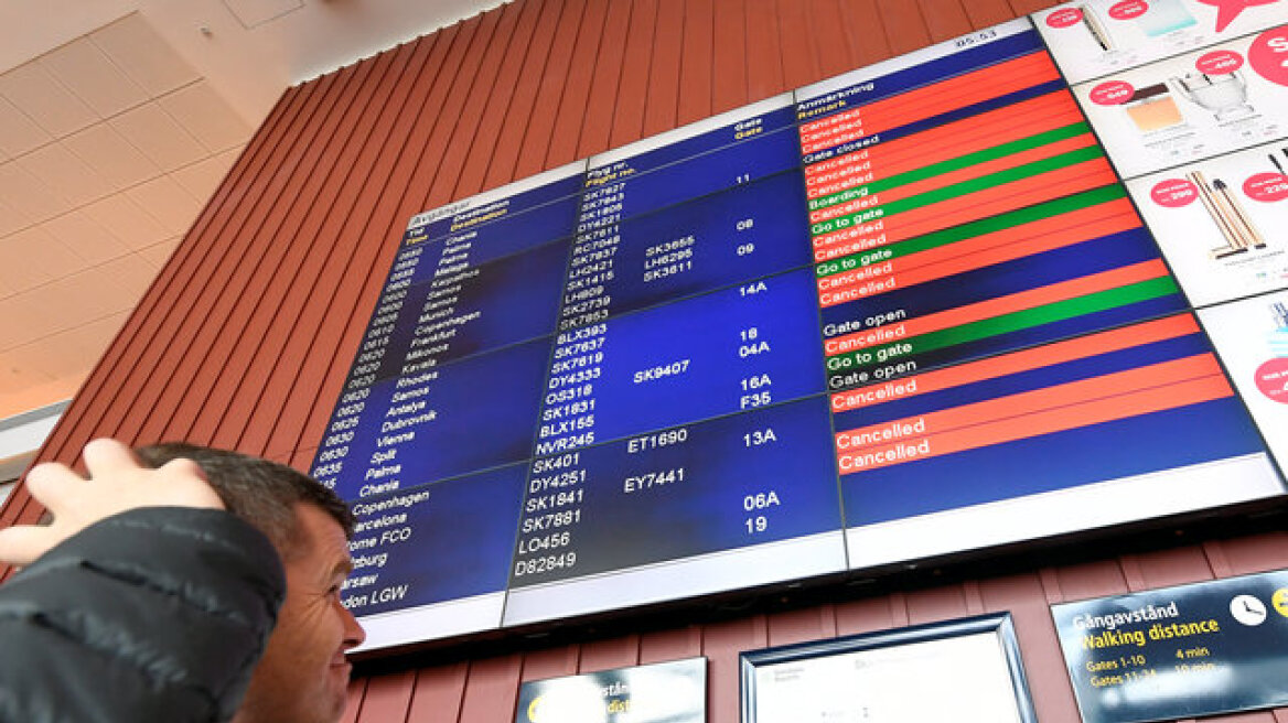 Σουηδία - SAS: Ταλαιπωρία για 27.000 επιβάτες - Ακυρώθηκαν 230 πτήσεις 