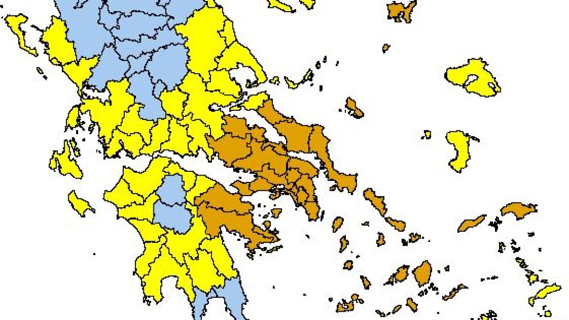 Πορτοκαλί συναγερμός για πυρκαγιές την Τρίτη σε Αττική, Πελοπόννησο, Κυκλάδες, Βόρειο Αιγαίο