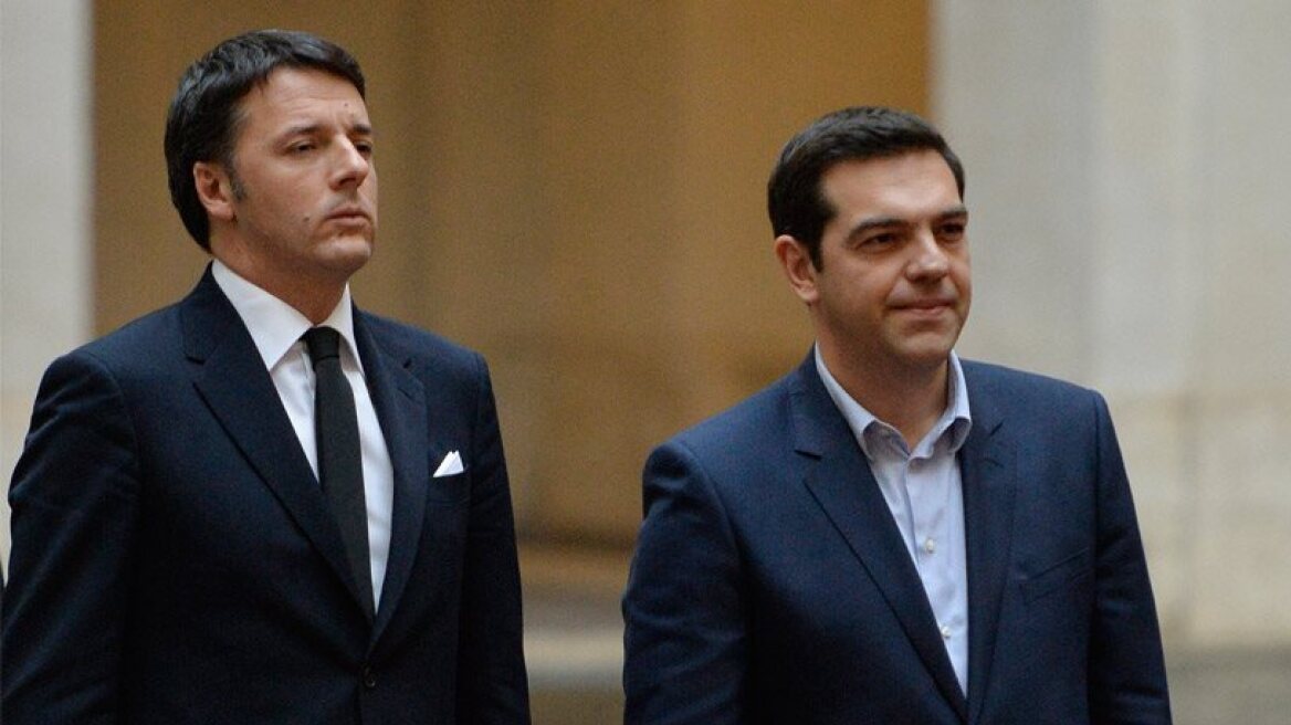 PM Tsipras meets Italian PM Renzi for Mediterranean economic plan