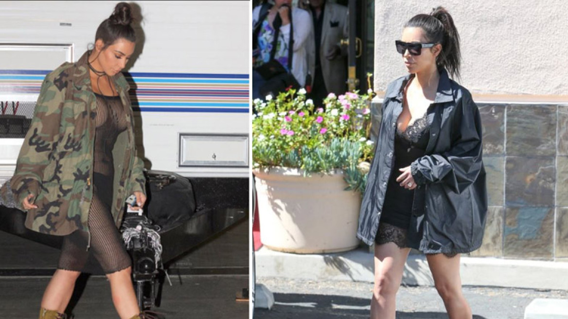 Kim Kardashian: Το διάφανο φόρεμα και το...μαύρο κομπινεζόν 