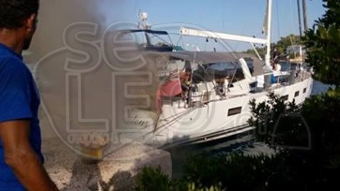 Video of fire on yacht in Paxoi island (video+photos)