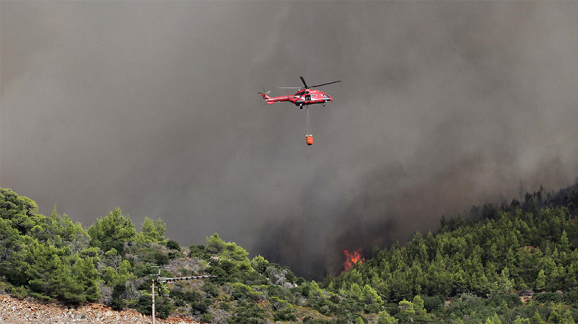 Βόρεια Εύβοια: Εκτός ελέγχου η πυρκαγιά - Οι νότιοι άνεμοι γλίτωσαν τα σπίτια 