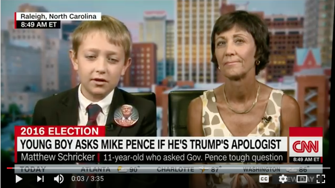 11-year-old Trump supporter confronts CNN (video)