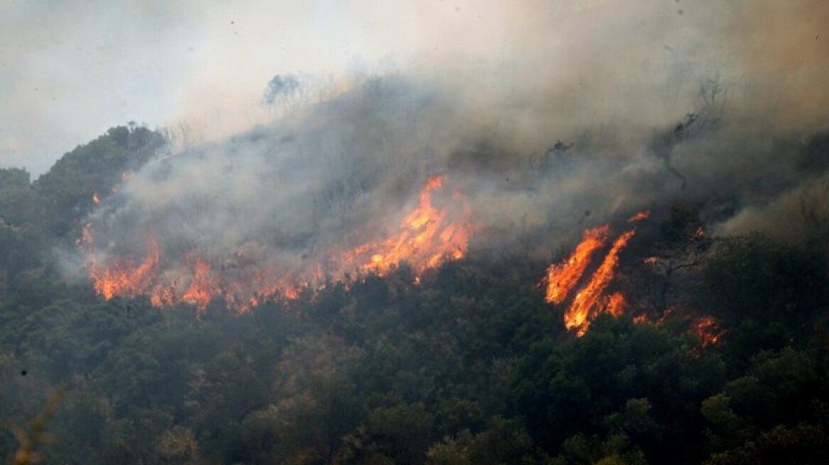 Υπό μερικό έλεγχο η φωτιά στην Παλαιομάνινα Αγρινίου