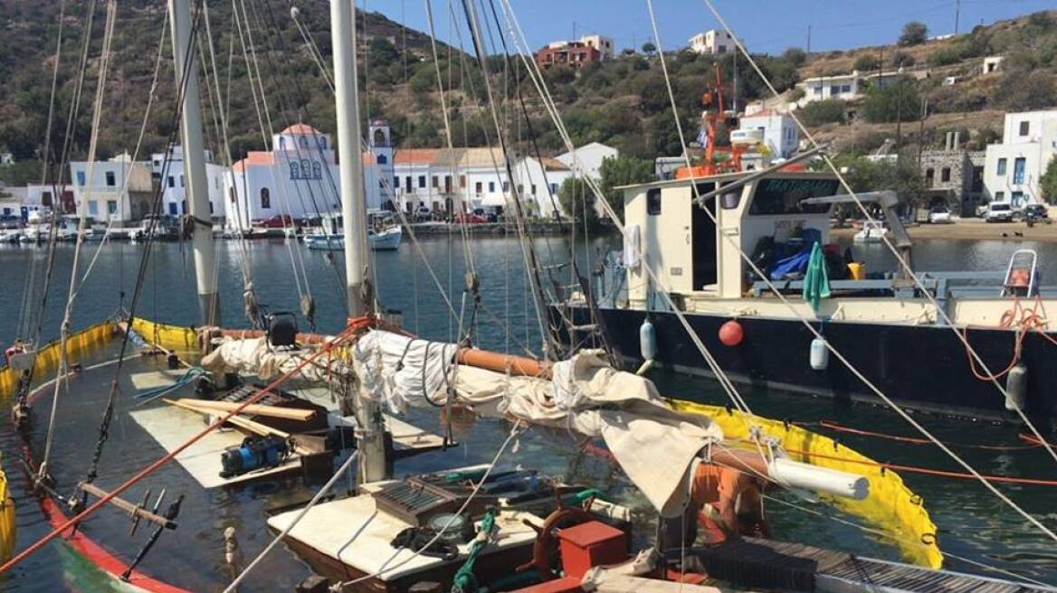 Ναυάγησε ιστορικό πλοίο στη Νίσυρο 