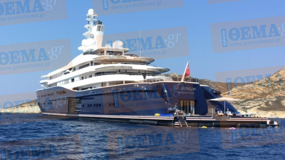 Al Mirqab: Το ακριβότερο σκάφος στον κόσμο στην Πολύαιγο