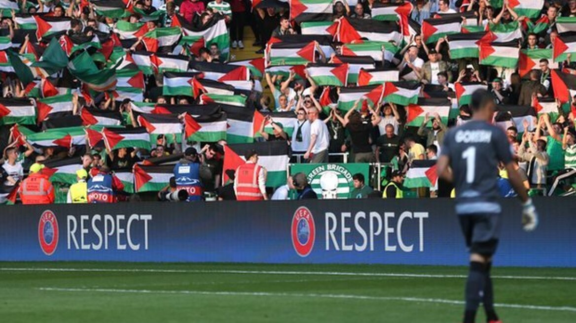 Οι οπαδοί της Σέλτικ απάντησαν στο πρόστιμο της UEFA με δράσεις αλληλεγγύης στην Παλαιστίνη!